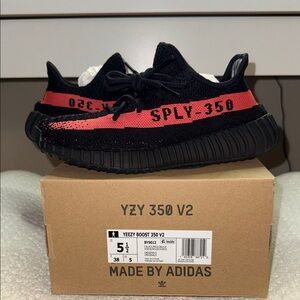 Adidas Yeezy Boost 350 V2 Bred (style code BY9612) in size 5.5